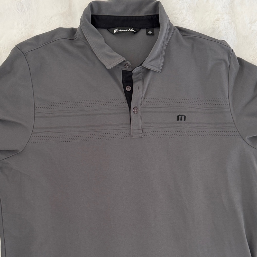 Travis Mathew Men's Gray Polo Shirt